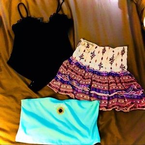 🌻three tube/tank tops (one is bodysuit)